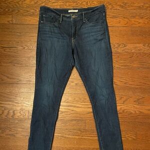 Dark Blue Women's Skinny Jeans